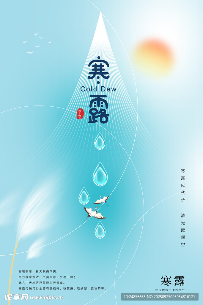 24节气 寒露 微信 节气海报