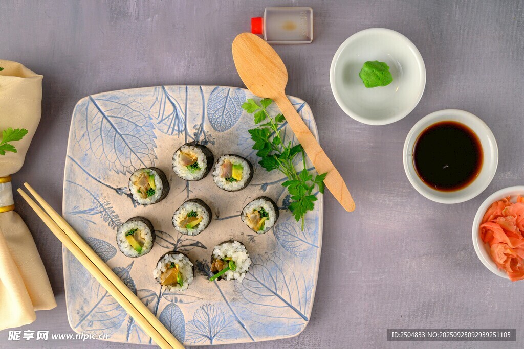 美味寿司摆盘展示