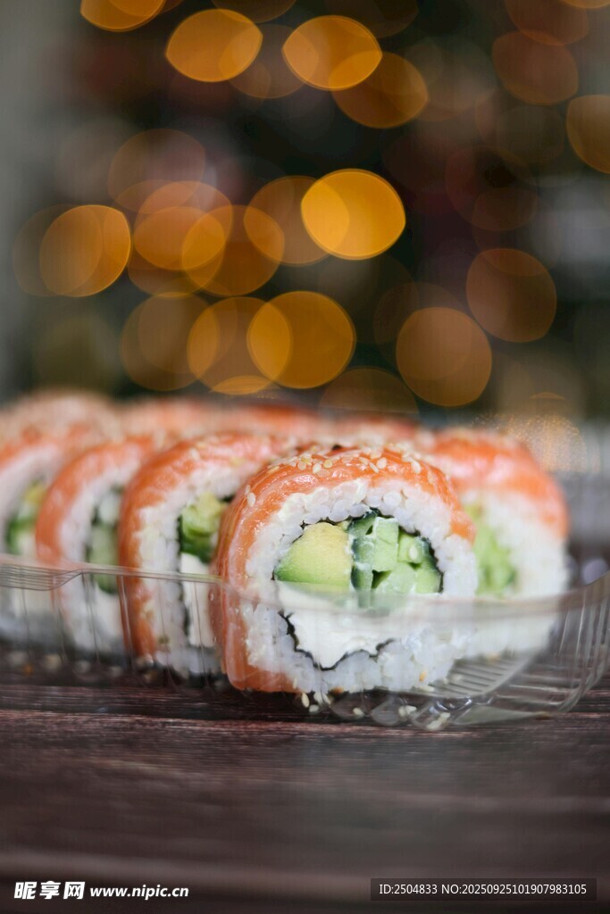 美味寿司卷特写