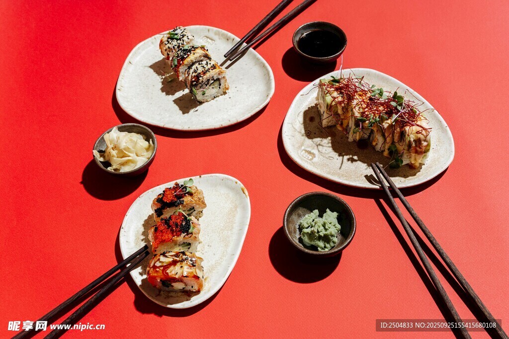 美味日式料理摆盘展示