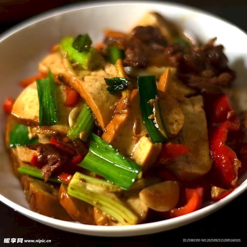 香干炒肉片