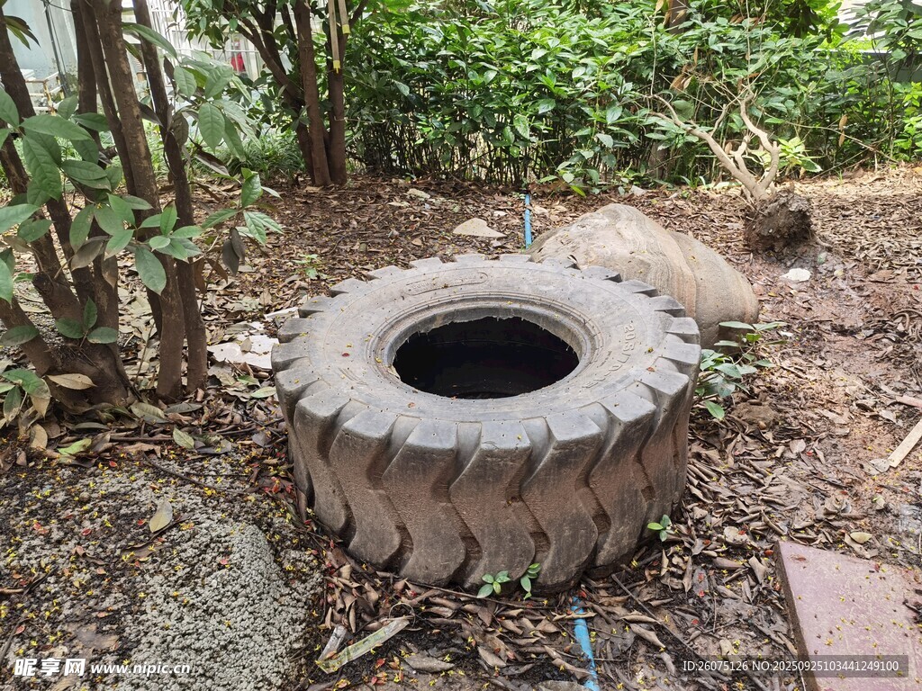 户外石砌圆形火坑