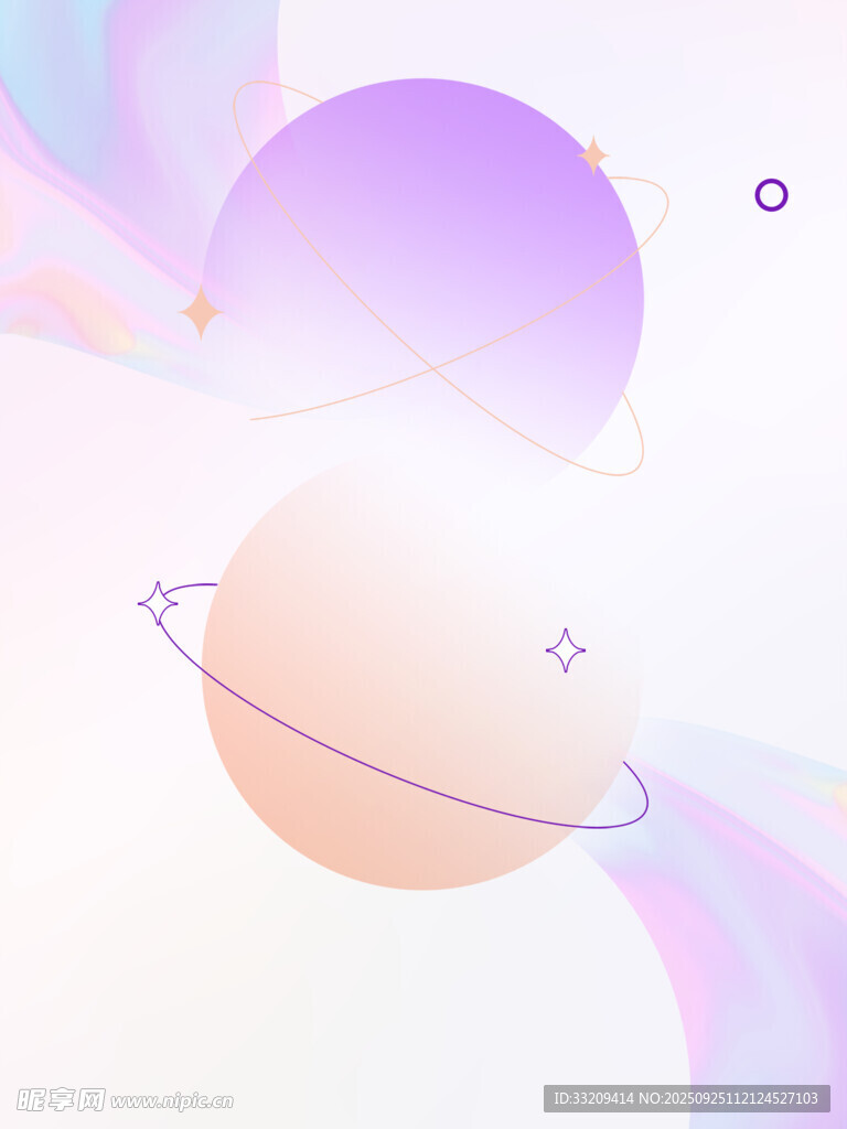 梦幻宇宙星球插画