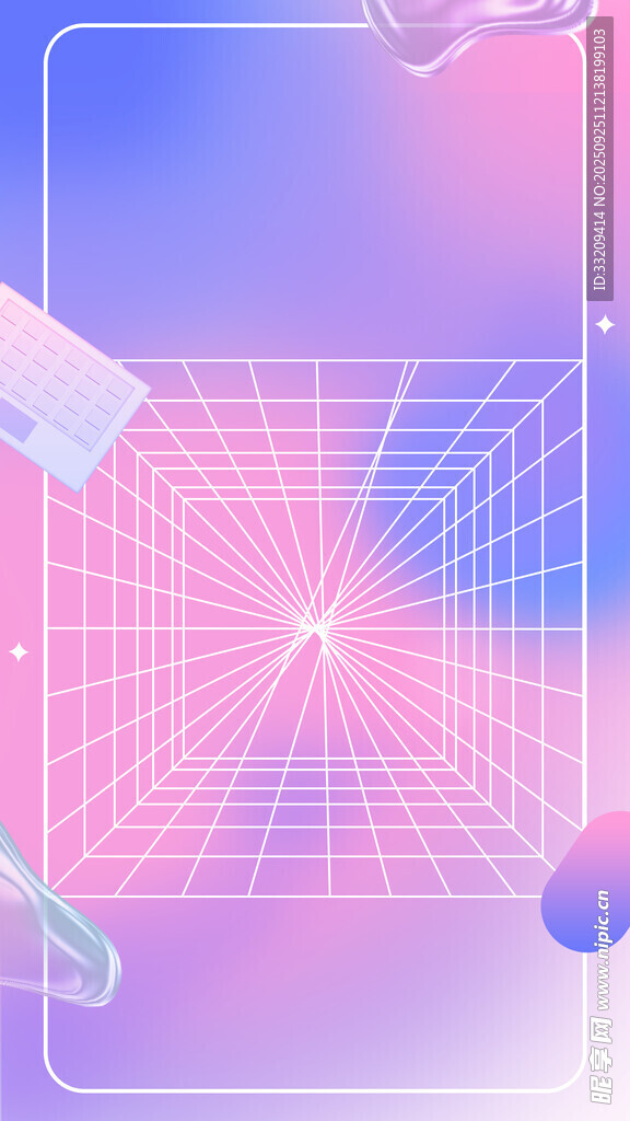 梦幻渐变几何抽象背景图