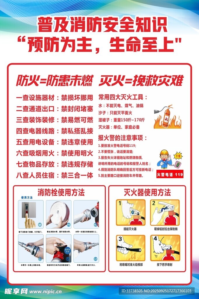消防安全知识宣传海报