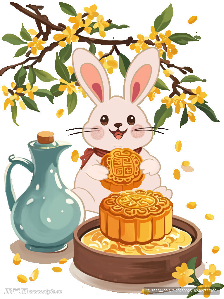 玉兔赏桂品月饼