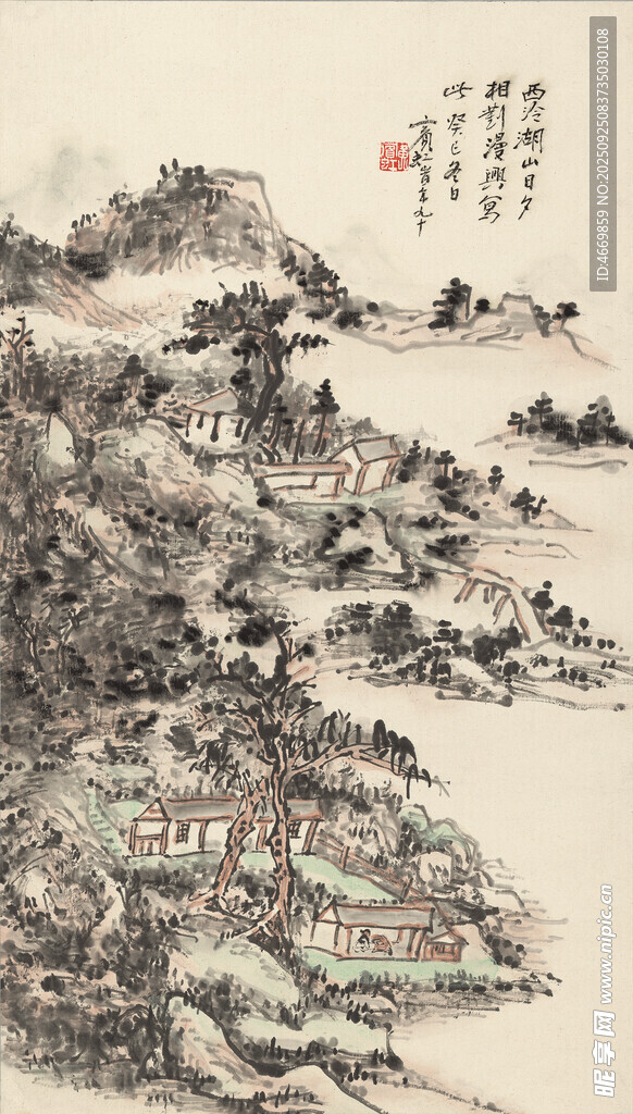 水墨山水国画图景
