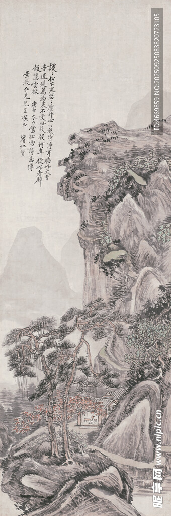 水墨山水国画意境图