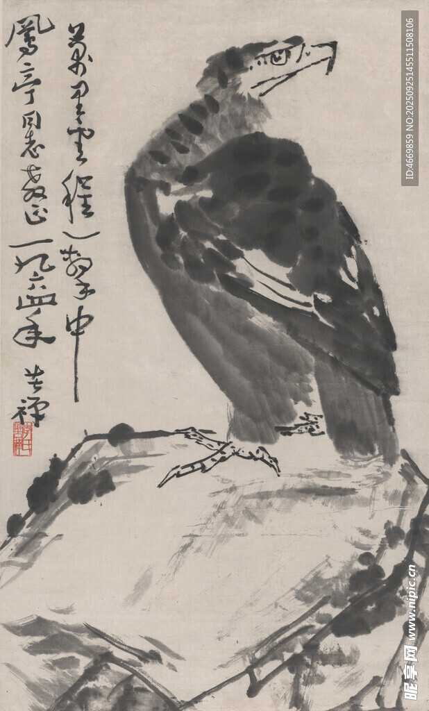 水墨雄鹰图