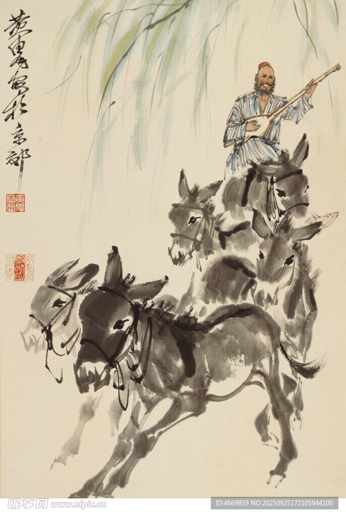 古代将领策马奔腾图