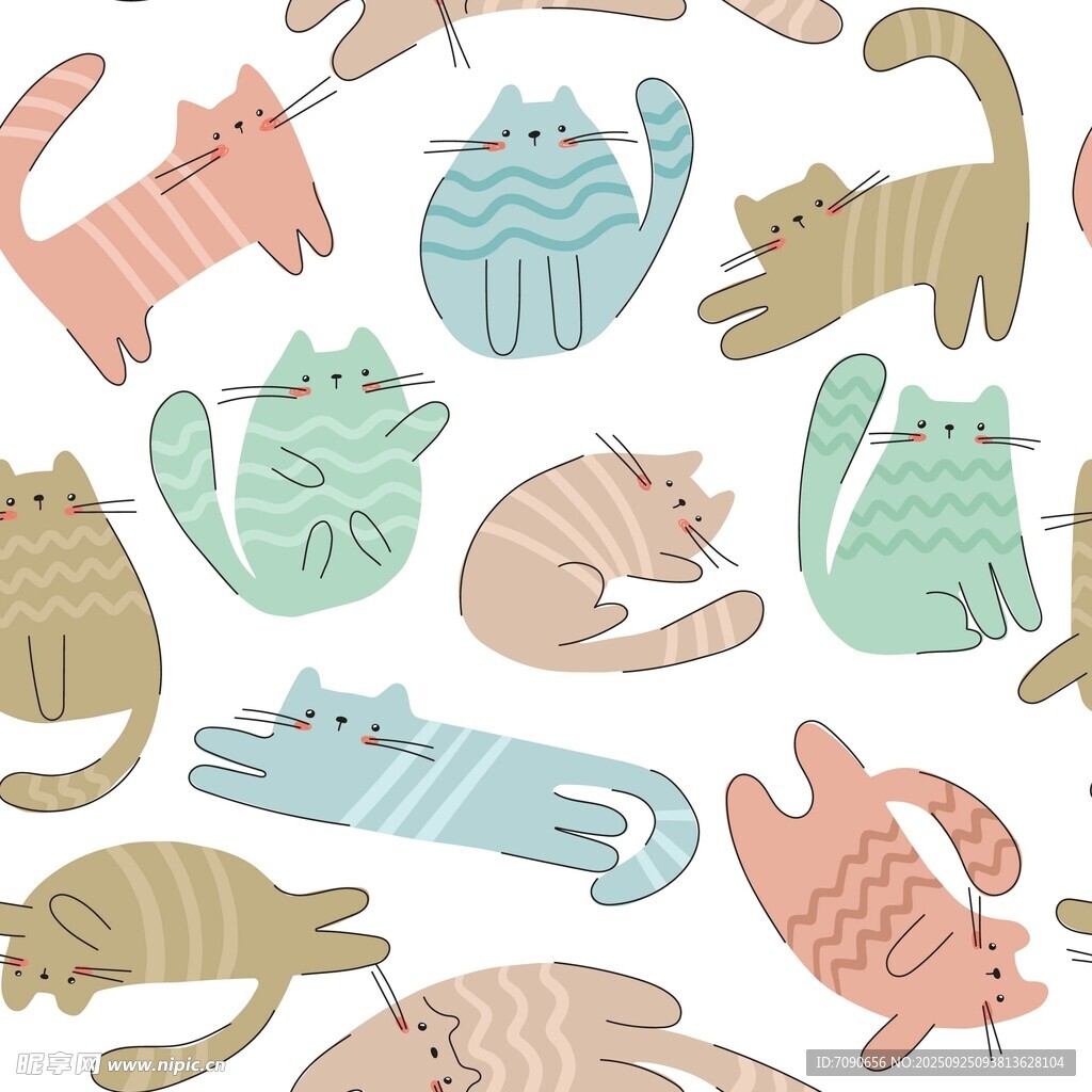 可爱猫咪图案背景设计