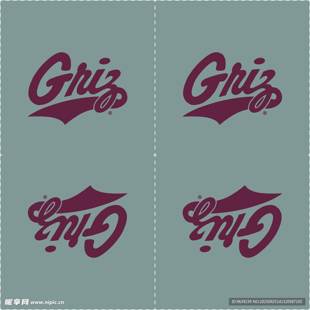 复古风格Griz与Em标志设计