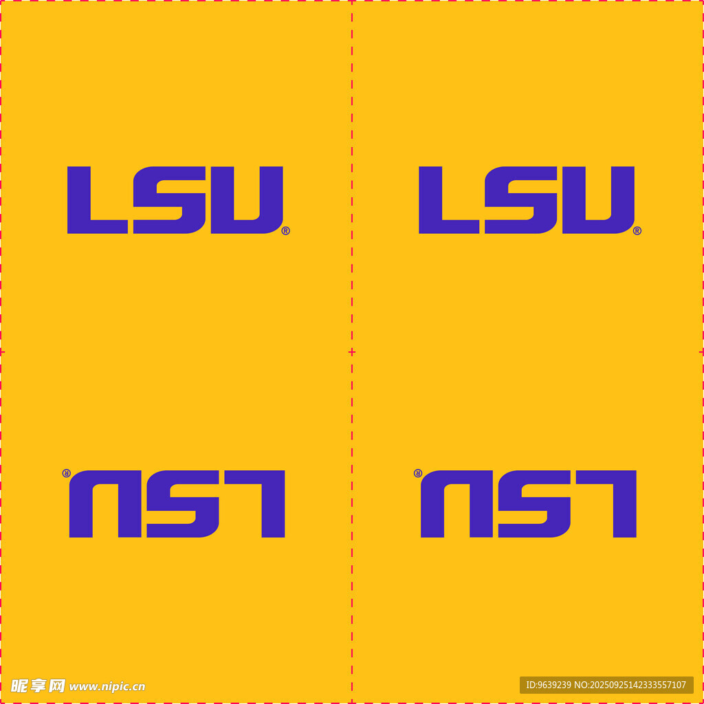 LSU与nST标志图案