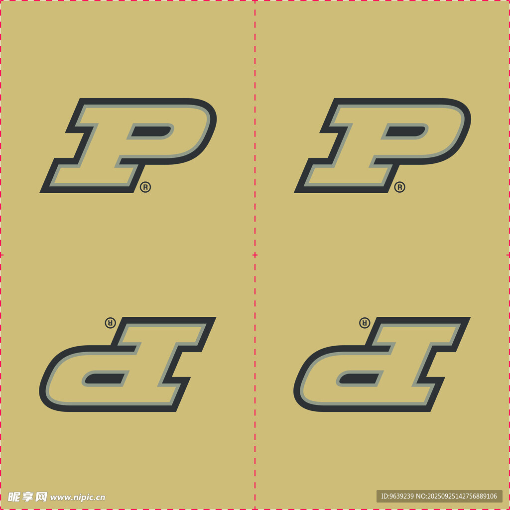 字母P与d图案设计
