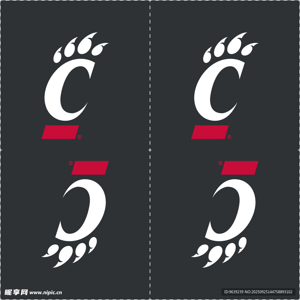 汽车车门个性字母爪印贴纸