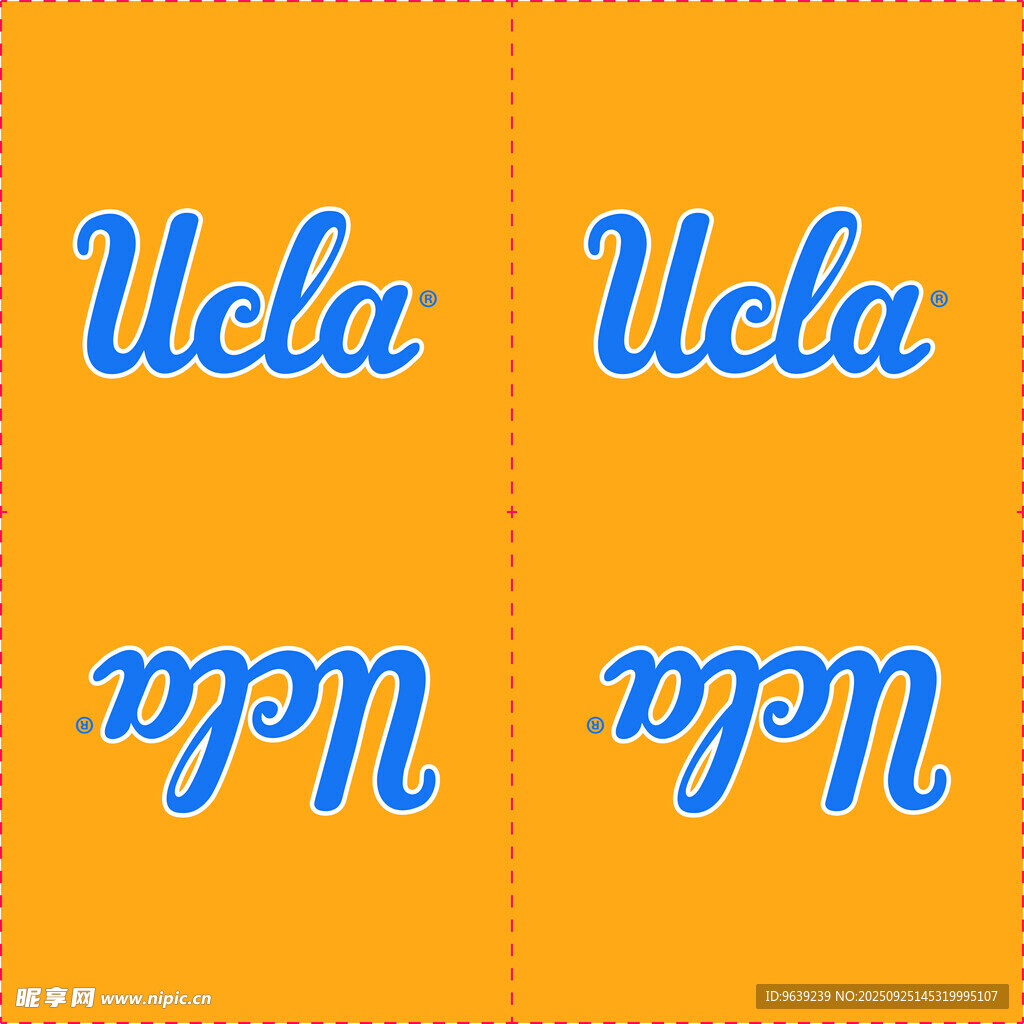 Ucla与mgn文字图案设计
