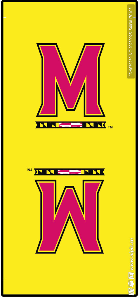 黄色背景字母M与W标识