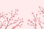 粉色樱花枝背景图