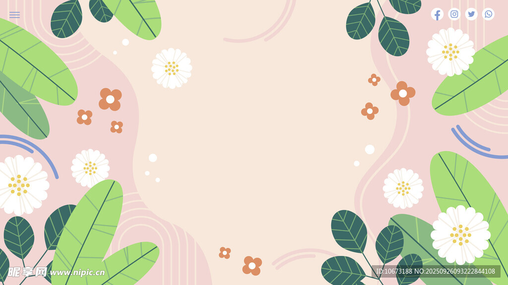 清新花卉绿植背景图