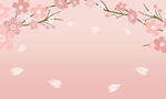粉色樱花背景图