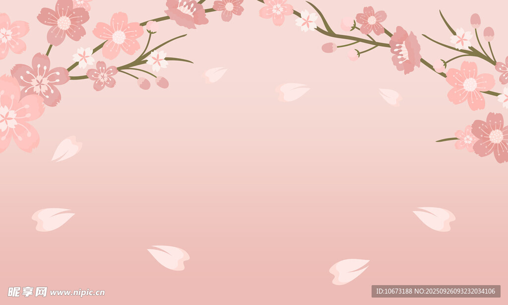粉色樱花背景图