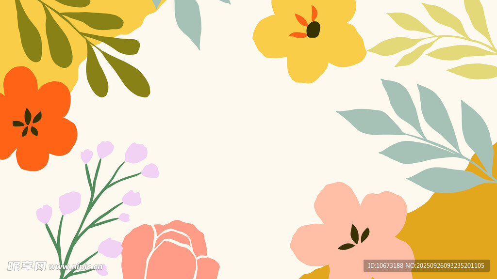 多彩花卉图案背景