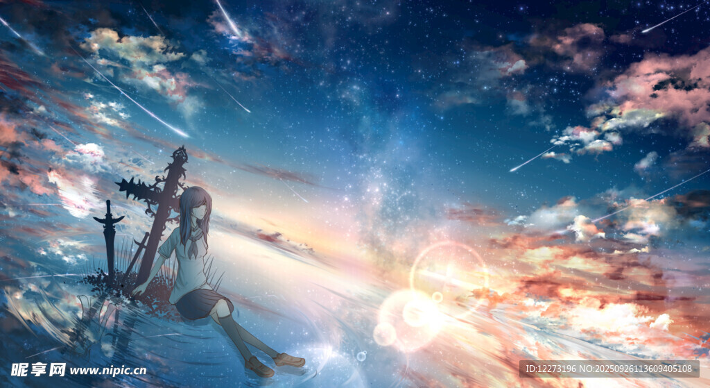 梦幻天空下的奇异景象