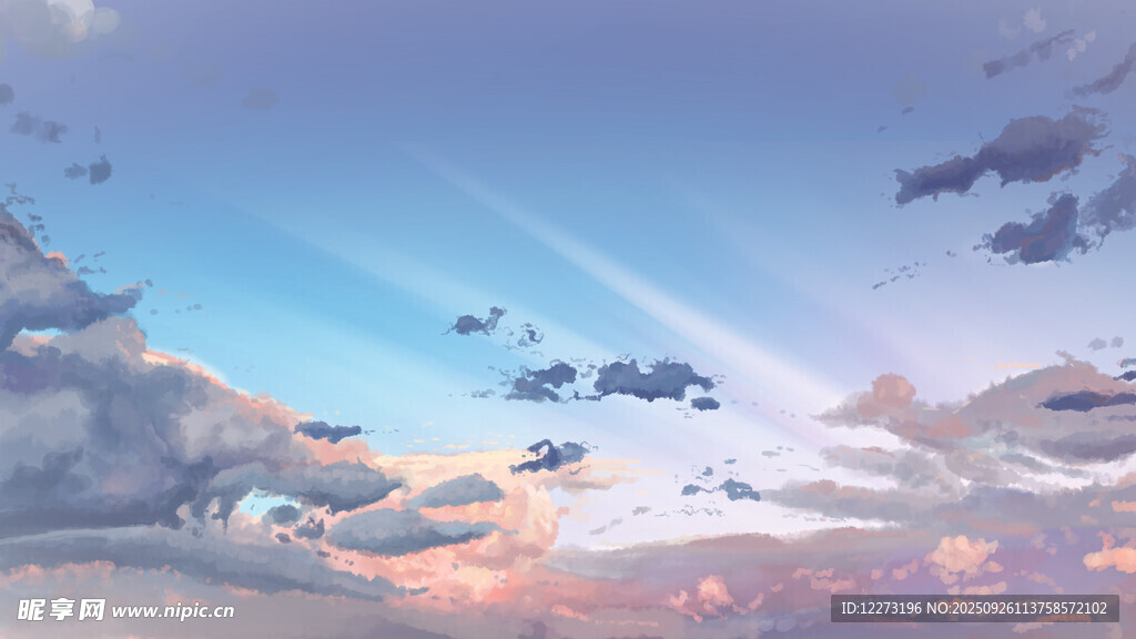 梦幻天空中的绚丽云彩