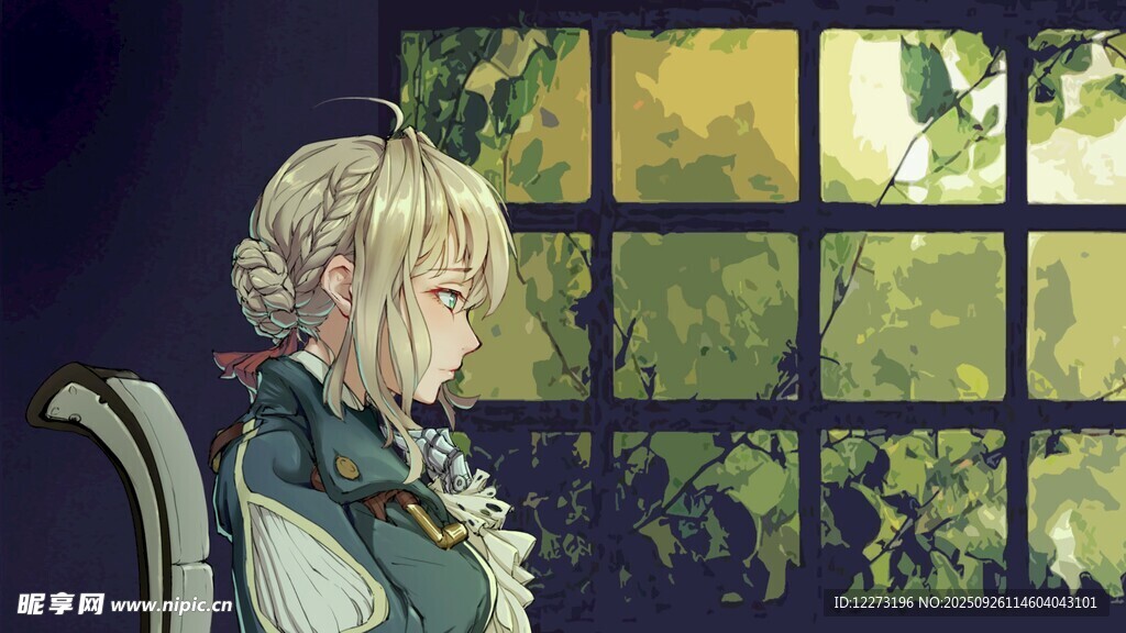 窗边少女与猫的静谧时刻
