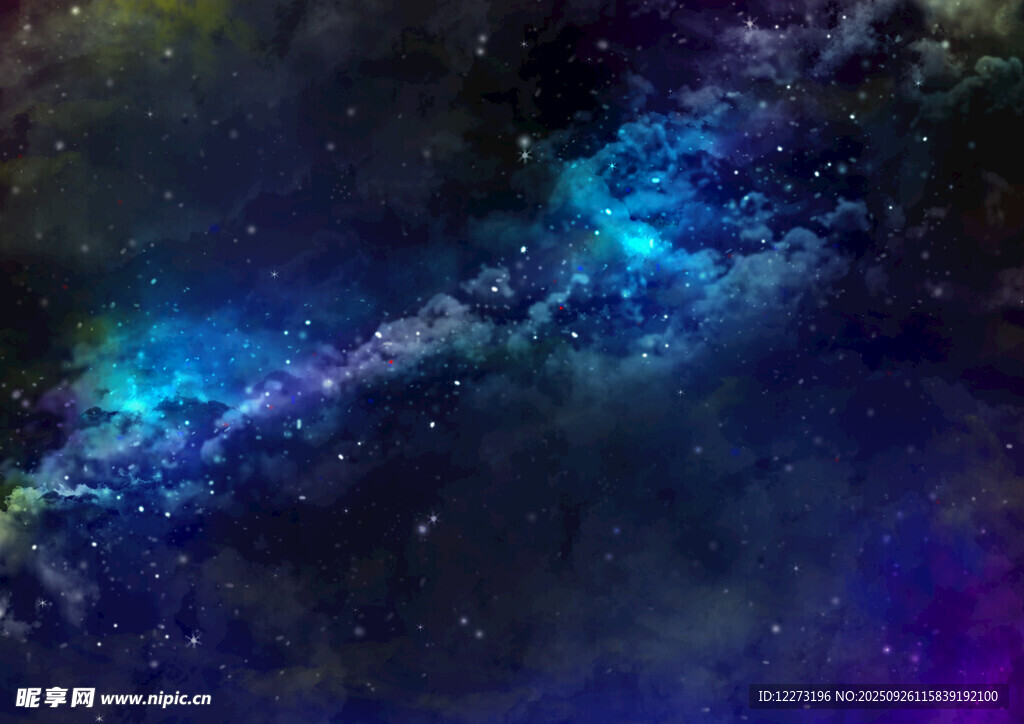 梦幻绚丽的深邃星空