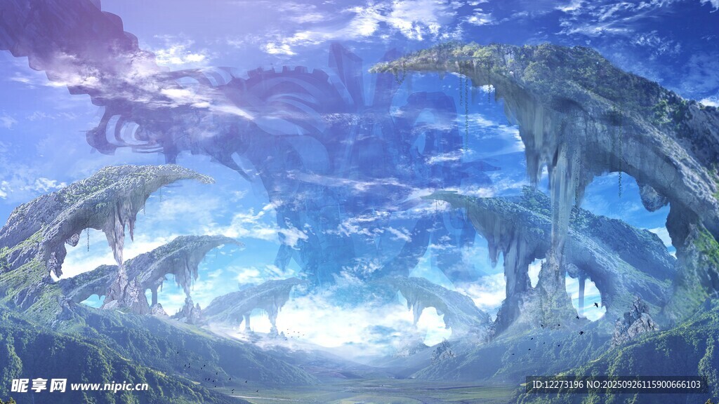梦幻海底神秘遗迹景观