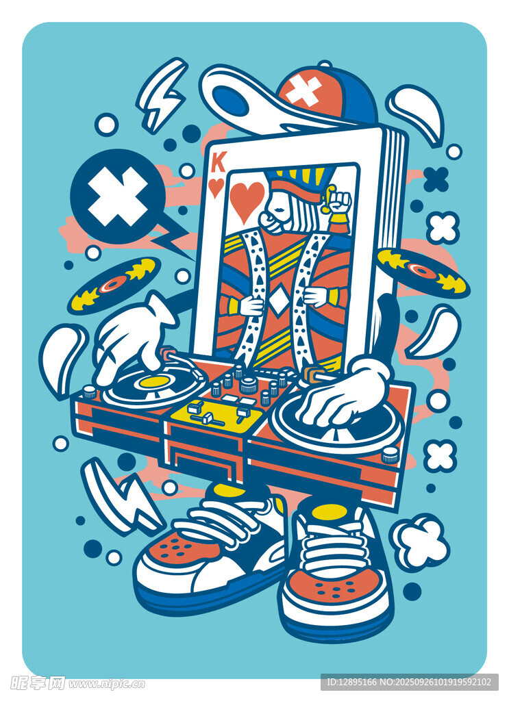 创意潮流数码插画场景