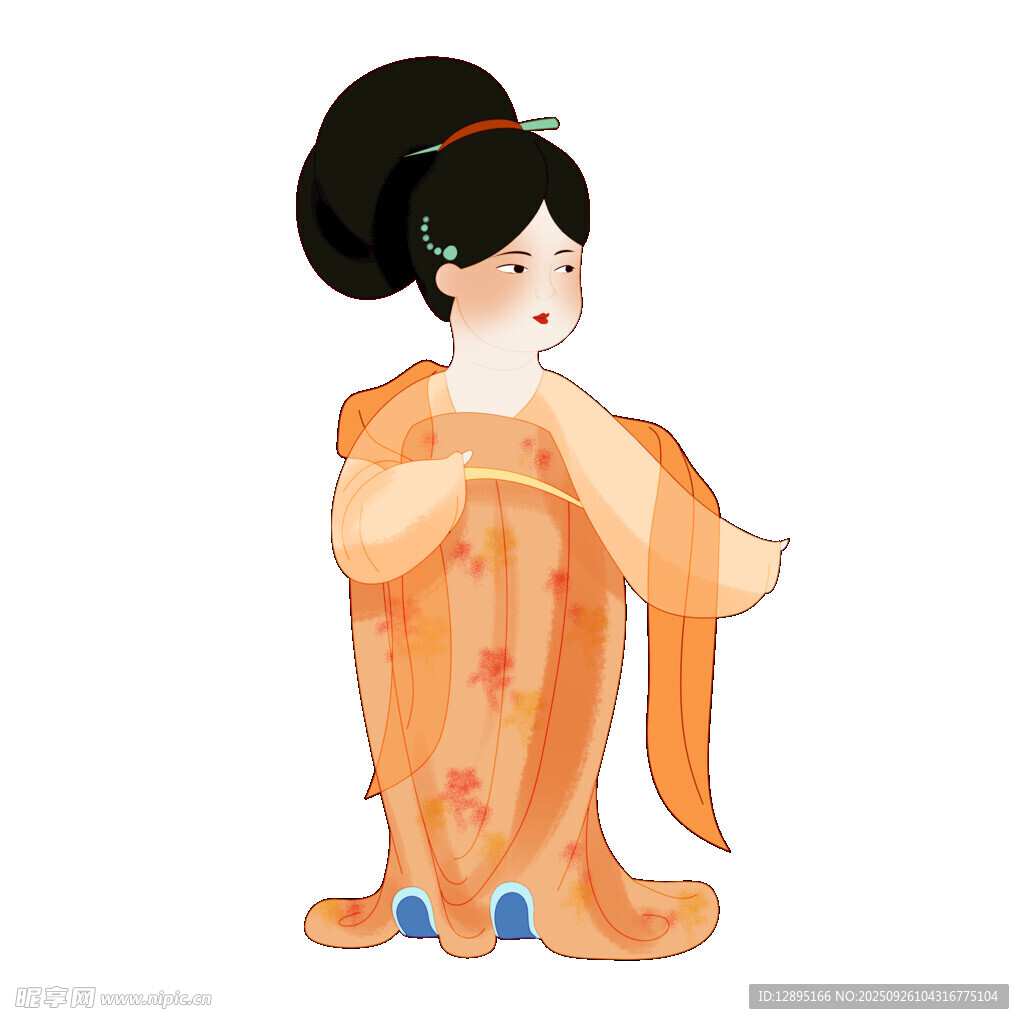 古风汉服女子优雅姿态