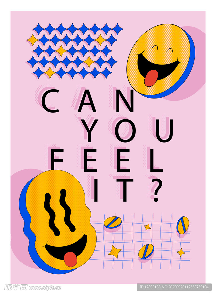 趣味表情与文字创意画面