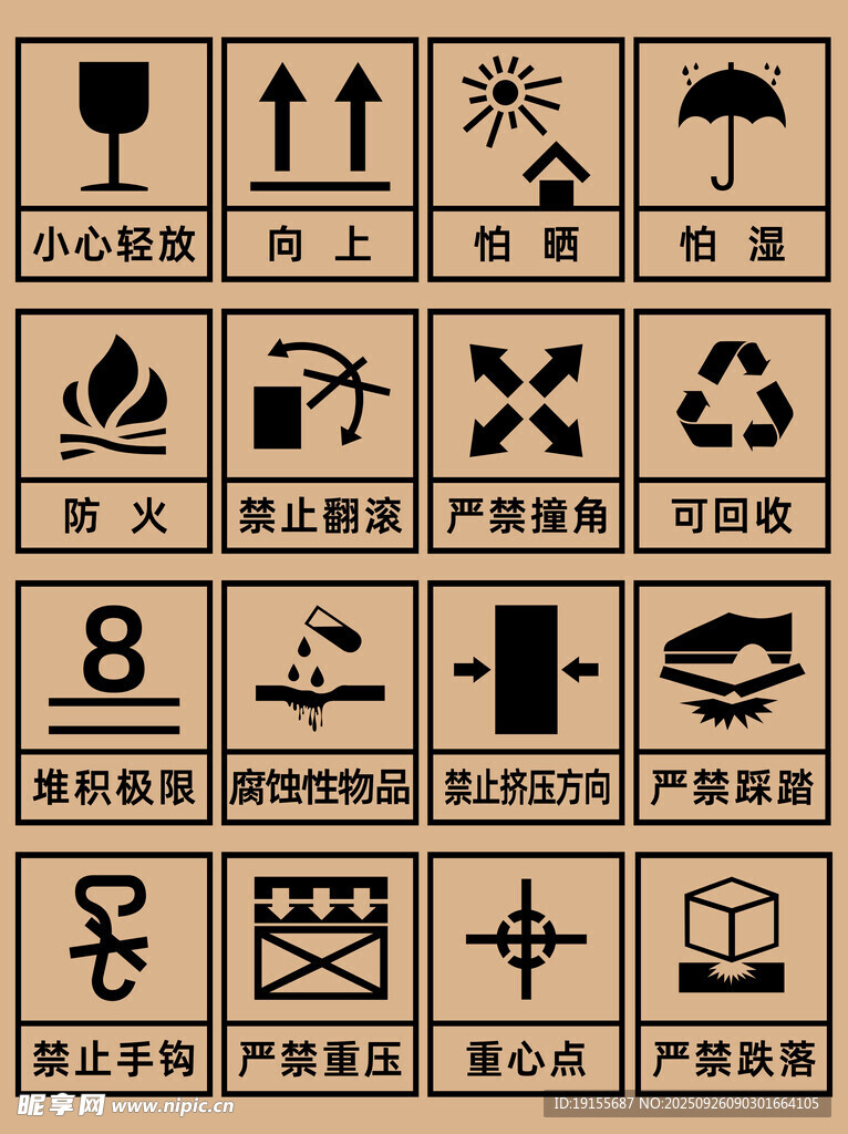 纸箱注意标识