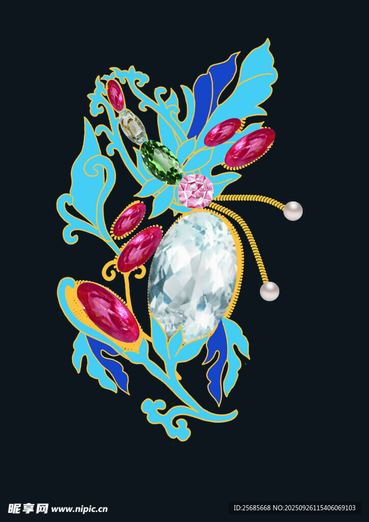 点翠蜻蜓花簪
