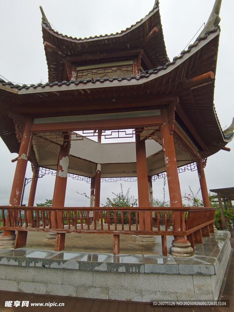 中式古典凉亭景观