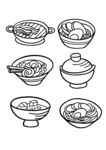中式传统餐具手绘图案