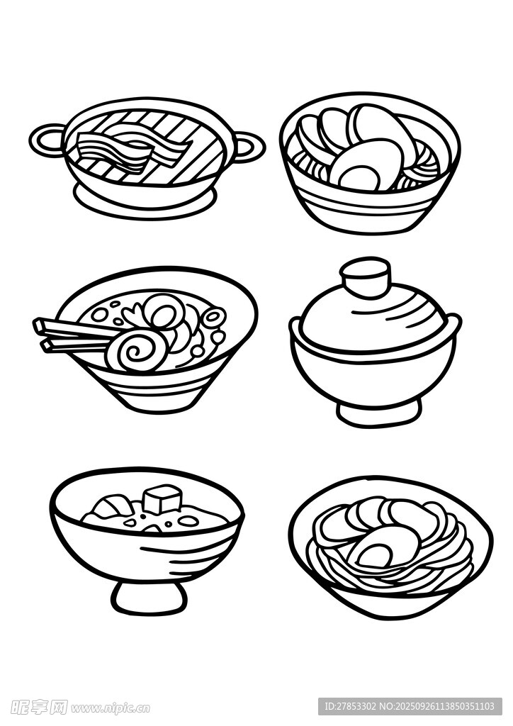 中式传统餐具手绘图案