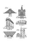世界著名建筑简笔画