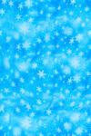 蓝色雪花梦幻背景图