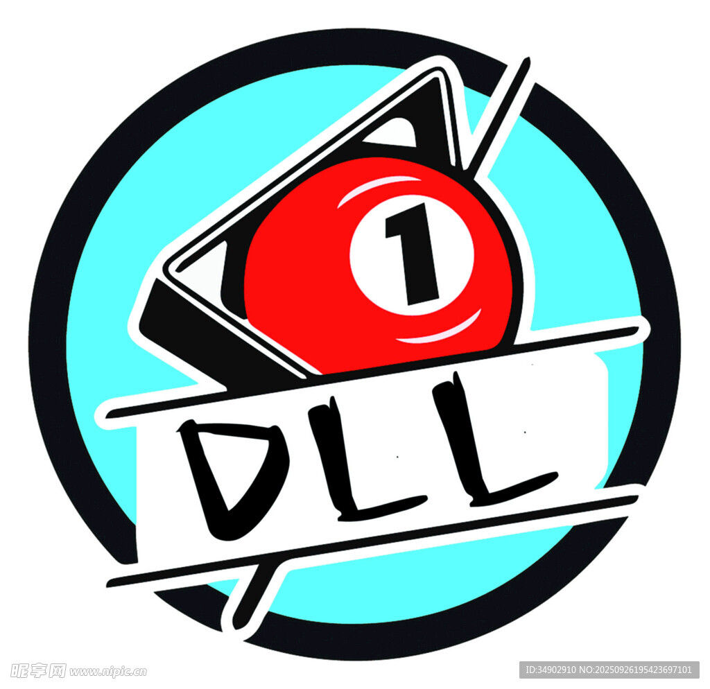 DLL台球标志设计