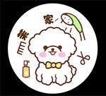 可爱比熊宠物美容插画  宠物店