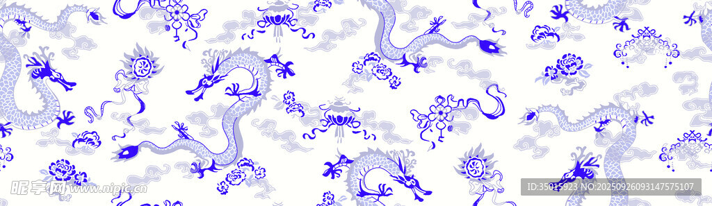 蓝白抽象花纹图案背景
