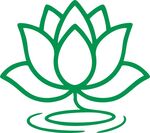简约绿色莲花图标设计
