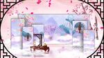 古风雪景庭院中的温馨画面