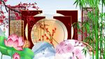 中式古典花卉景观图