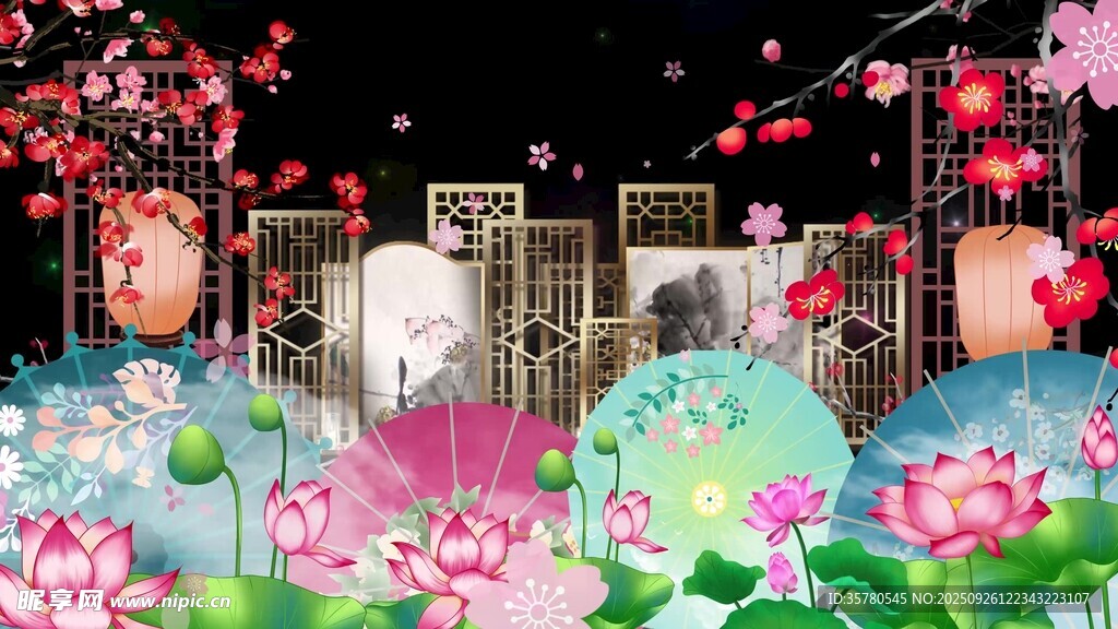 中国风古典舞台背景
