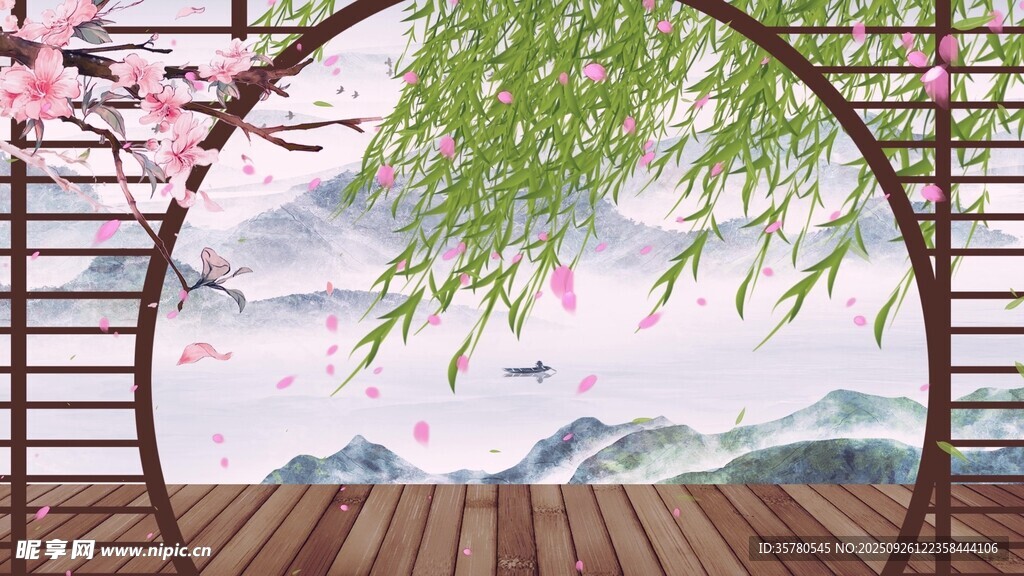 中国风古典舞台背景