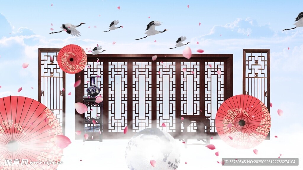 中式屏风与古典装饰元素